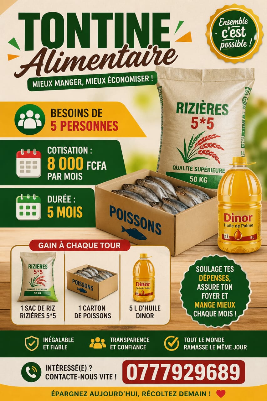 Tontine Alimentaire 5 Personnes