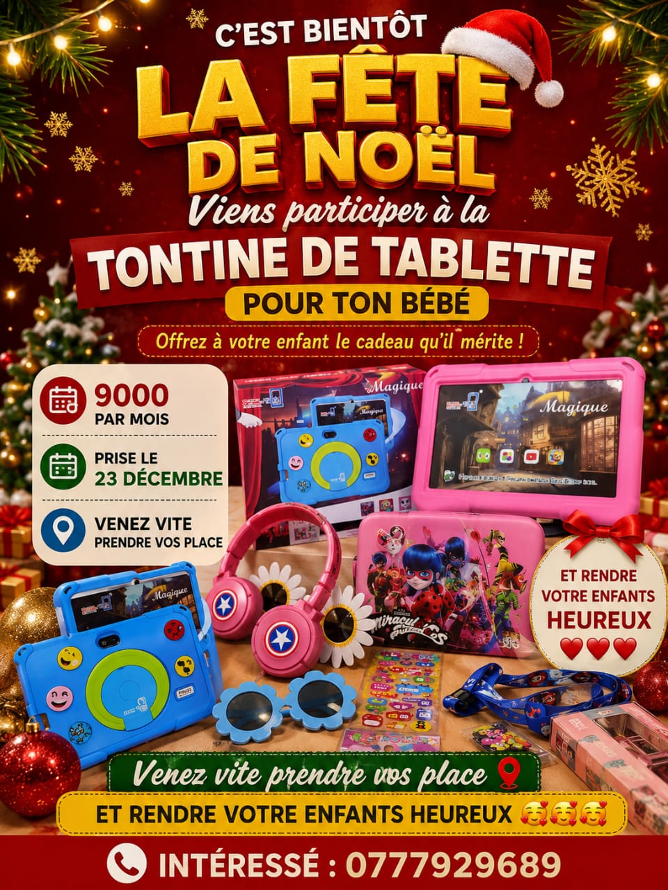Tontine Tablette pour Bébé