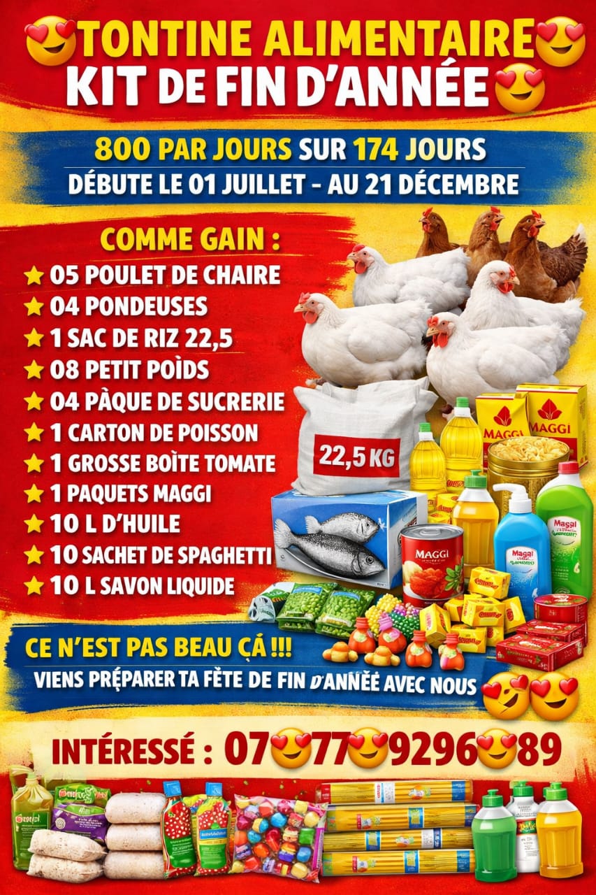 Tontine Alimentaire Fin d'année